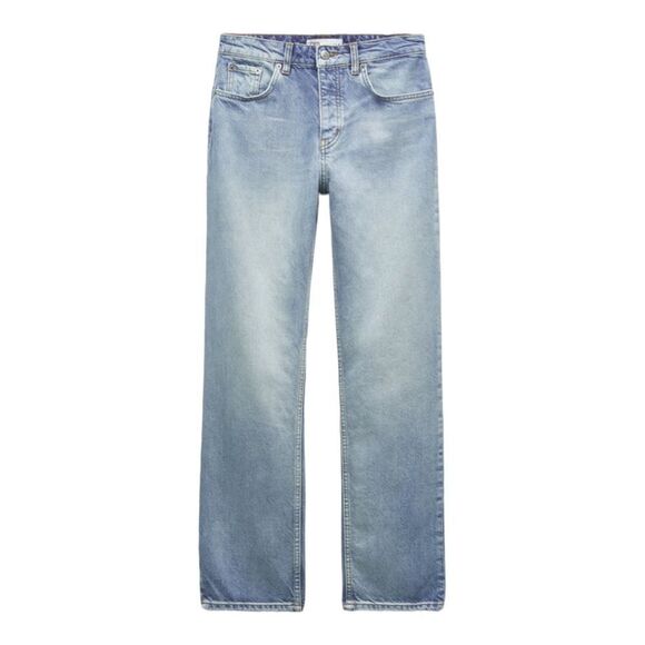 ZARA | Light blue | ZW MID-RISE CROPPED STRAIGHT LEG JEANS - Picture 2 of 12